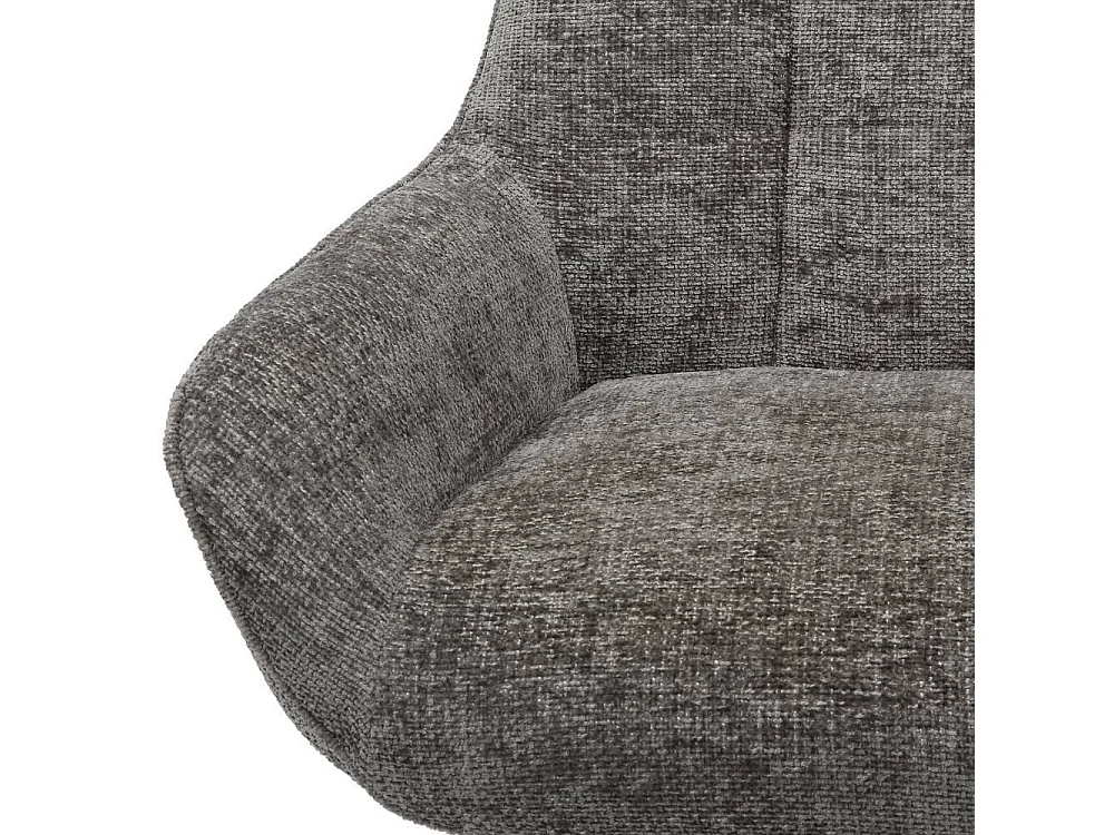 Wohnzimmersessel Drehsessel aus Chenillegewebe mit Sterngestell