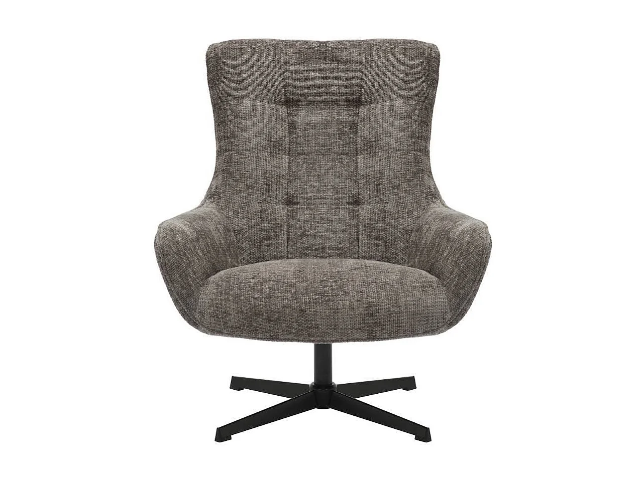 Wohnzimmersessel Drehsessel aus Chenillegewebe mit Sterngestell