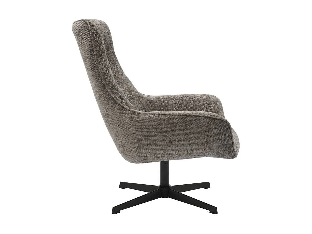 Wohnzimmersessel Drehsessel aus Chenillegewebe mit Sterngestell