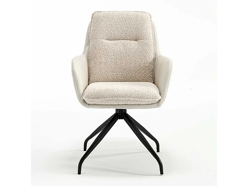 Stuhl Küche und Esszimmer mit Armlehnen Spider Gestell aus Metall (2er Set)