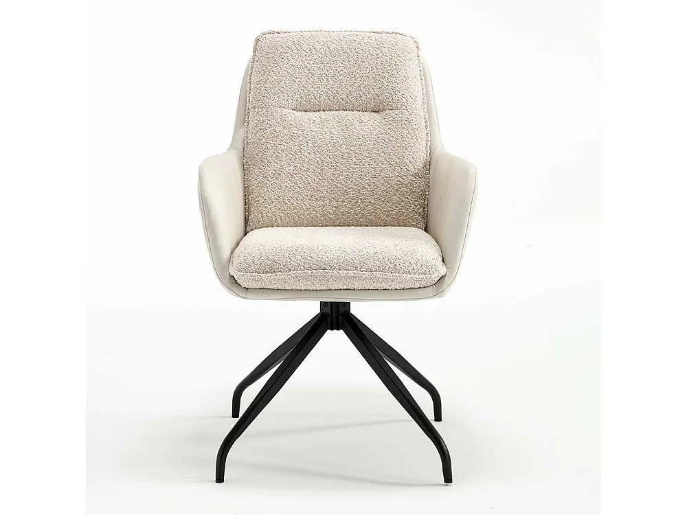 Stuhl Küche und Esszimmer mit Armlehnen Spider Gestell aus Metall (2er Set)