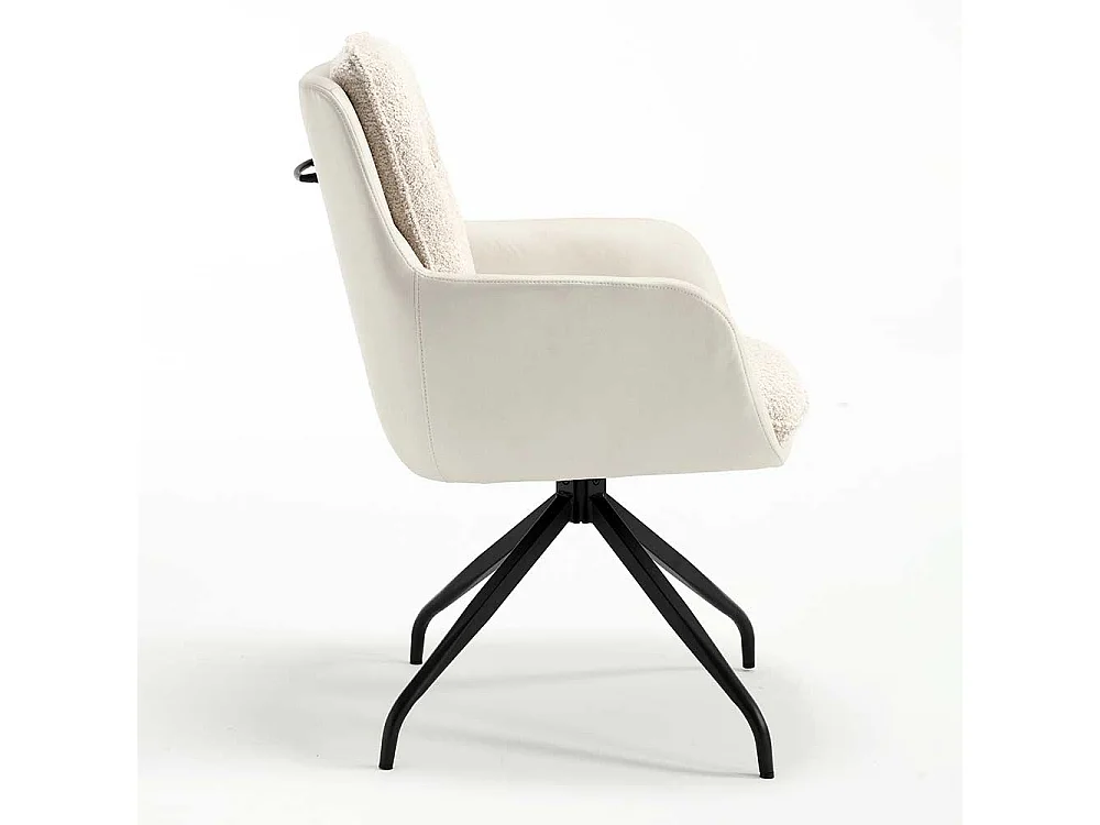 Stuhl Küche und Esszimmer mit Armlehnen Spider Gestell aus Metall (2er Set)