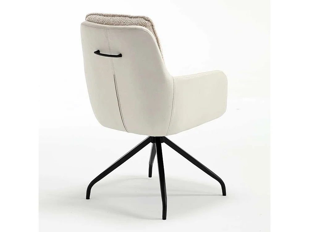 Stuhl Küche und Esszimmer mit Armlehnen Spider Gestell aus Metall (2er Set)