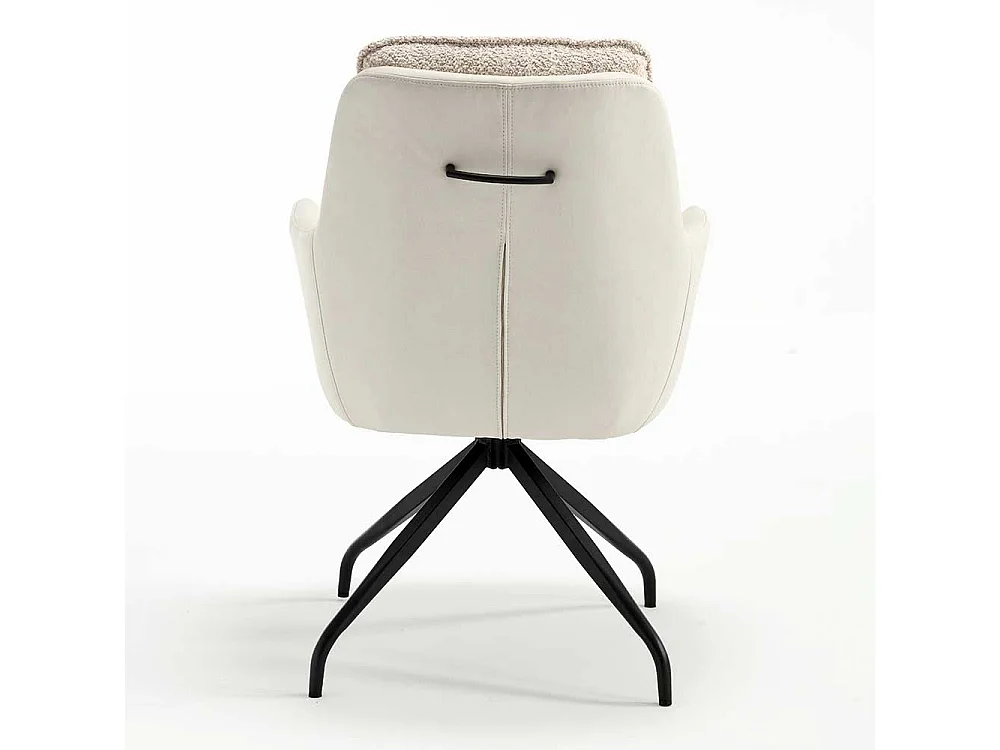 Stuhl Küche und Esszimmer mit Armlehnen Spider Gestell aus Metall (2er Set)