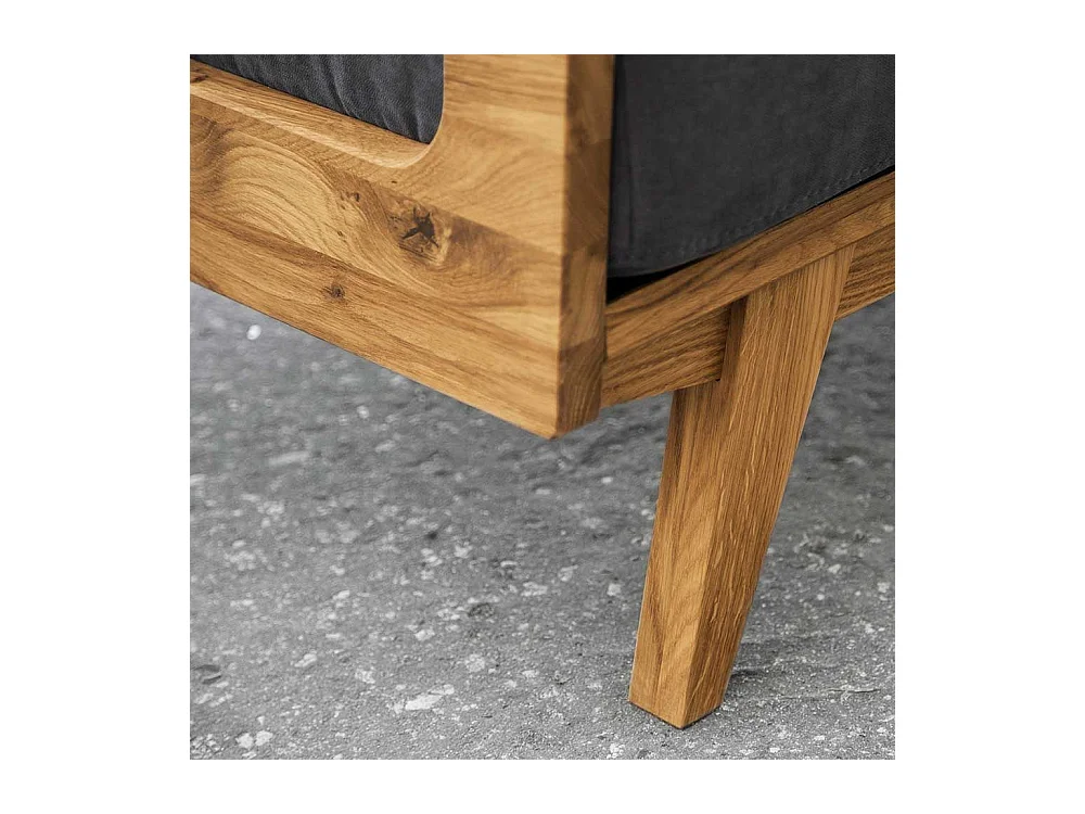 Einzelsessel in Hellgrau Webstoff Retro Design