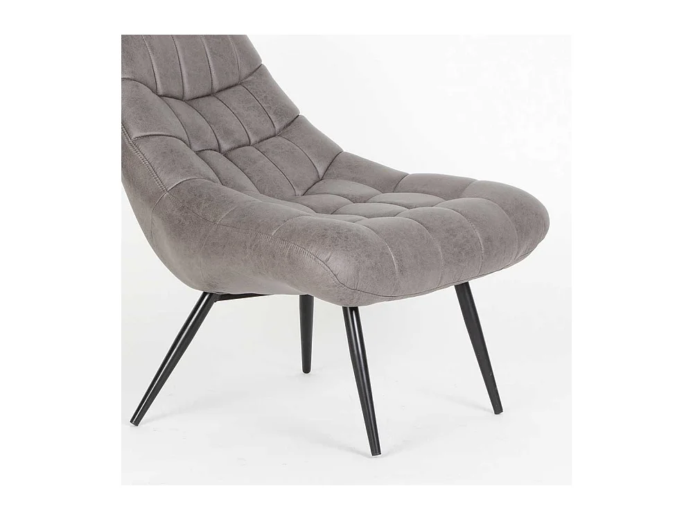 Retro Lounge Sessel aus Vintage Kunstleder Vierfußgestell aus Metall