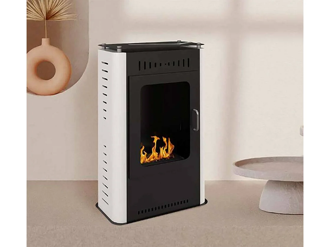 Bioethanol-Ofen Appiano, Heizvolumen bis 30 m² Made in Italy, 27x50x80h cm Weiß