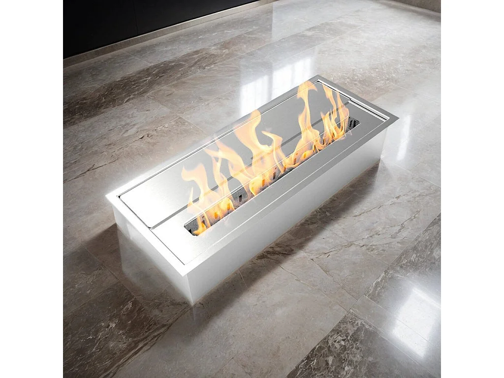 Arosio Brenner, Bioethanol Brennstoff Ecoflame Made in Italy, Silber