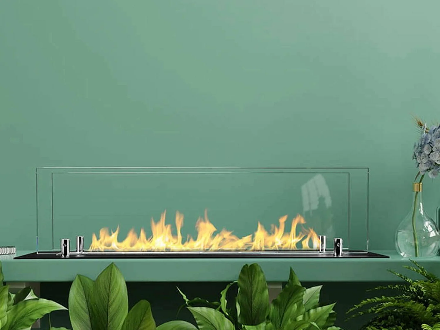 Bruciatore Affile, Combustibile Bioetanolo Ecoflame Made in Italy, Nero