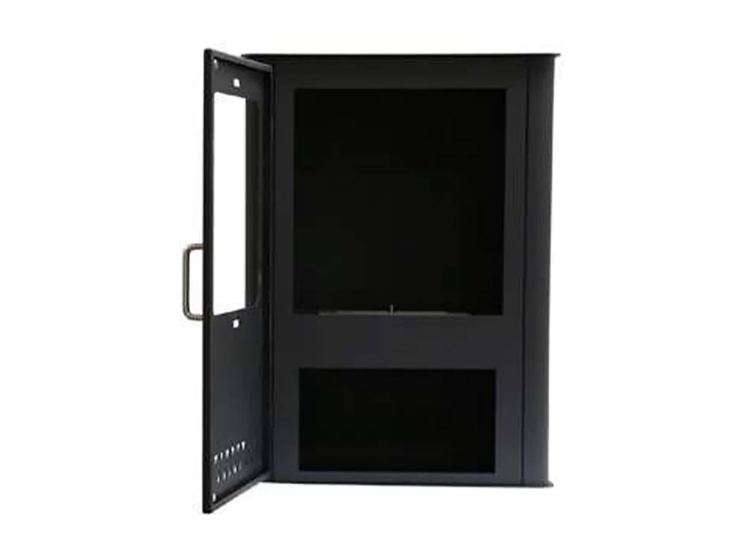 Rota bio-ethanolkachel, Bio-ethanolhaard, Ecologische kachel, Kachel zonder rookkanaal, Made in Italy, 50x30 h68 cm, Grijs