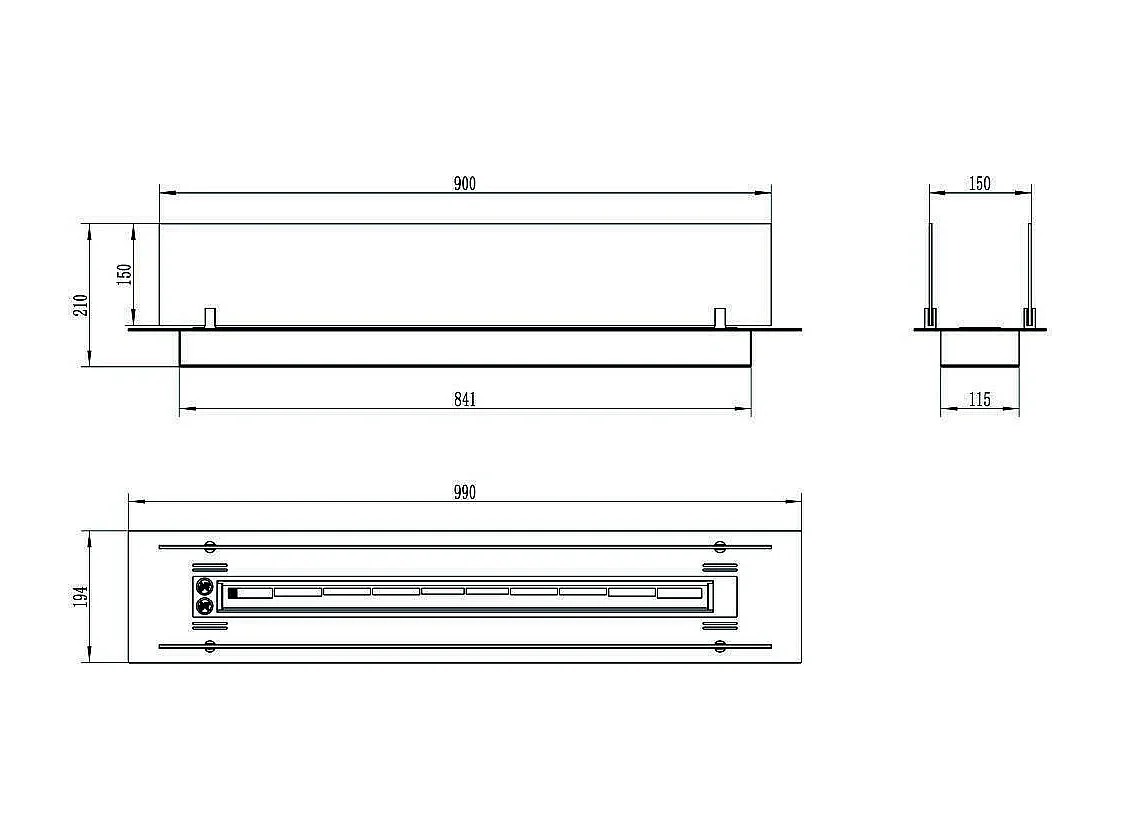 Bruciatore Affi, Combustibile Bioetanolo Ecoflame Made in Italy, Nero