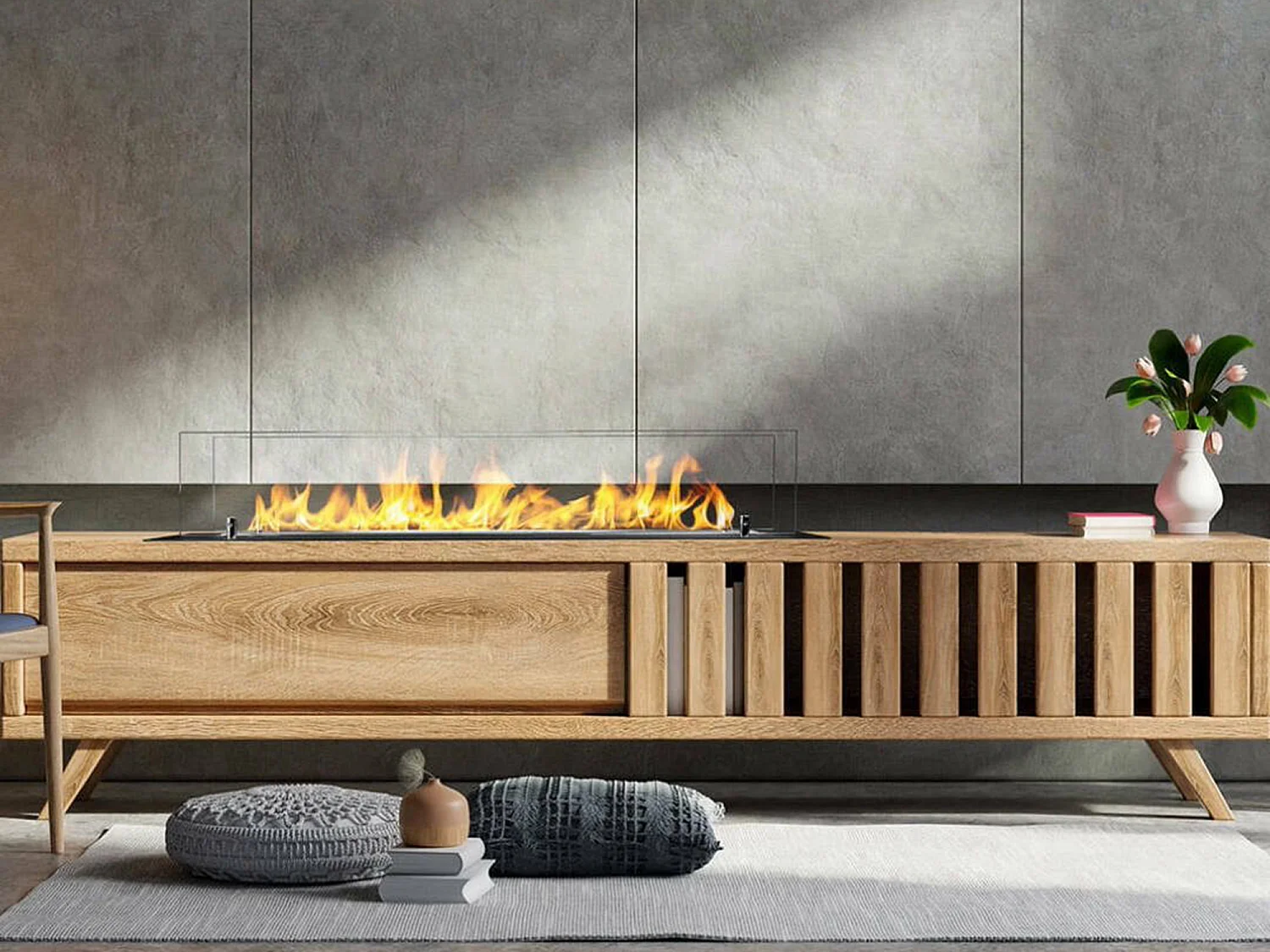 Bruciatore Affi, Combustibile Bioetanolo Ecoflame Made in Italy, Nero