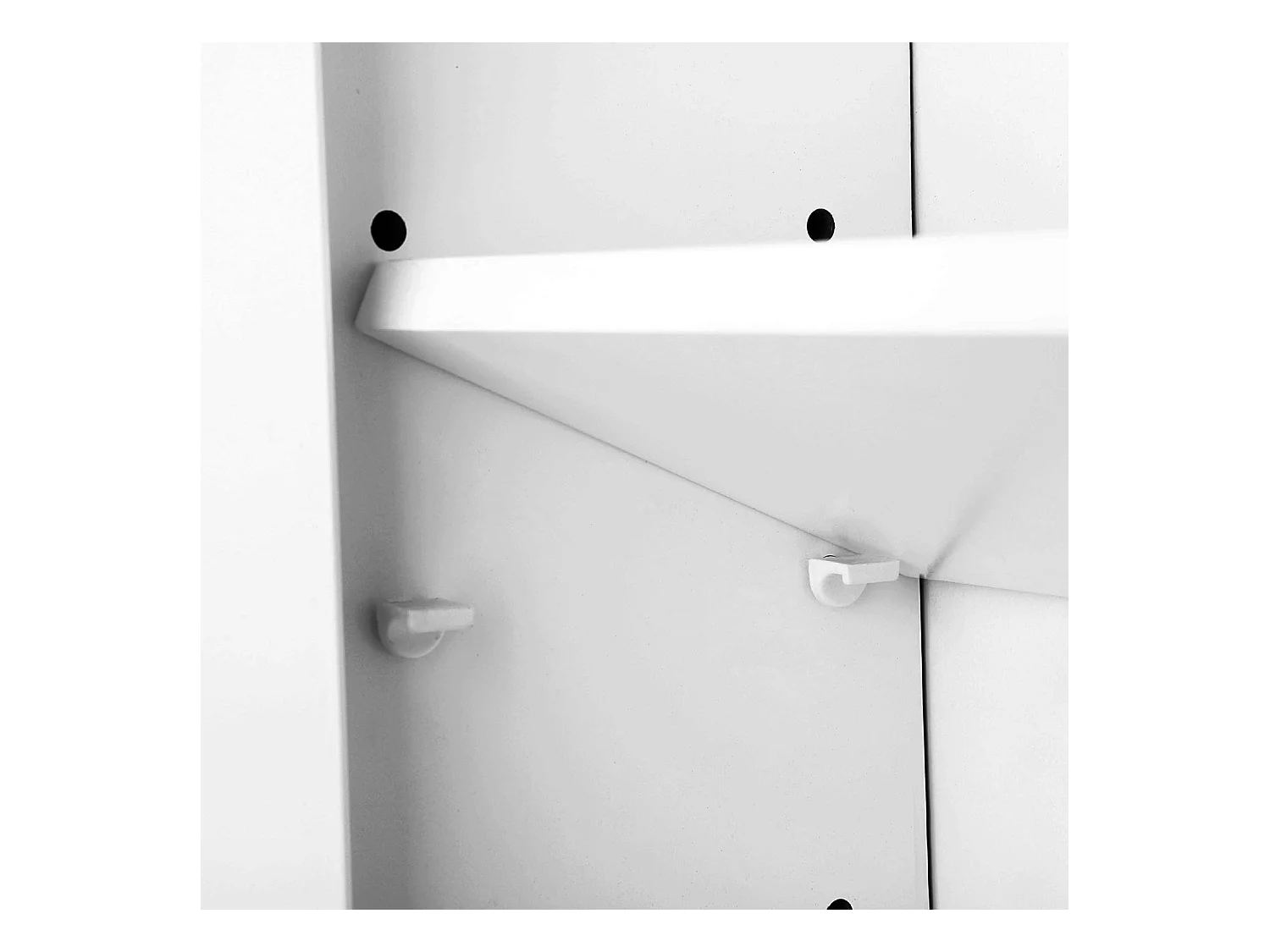 Meuble de salle de bain suspendu Valora avec trois portes miroir | MDF blanc