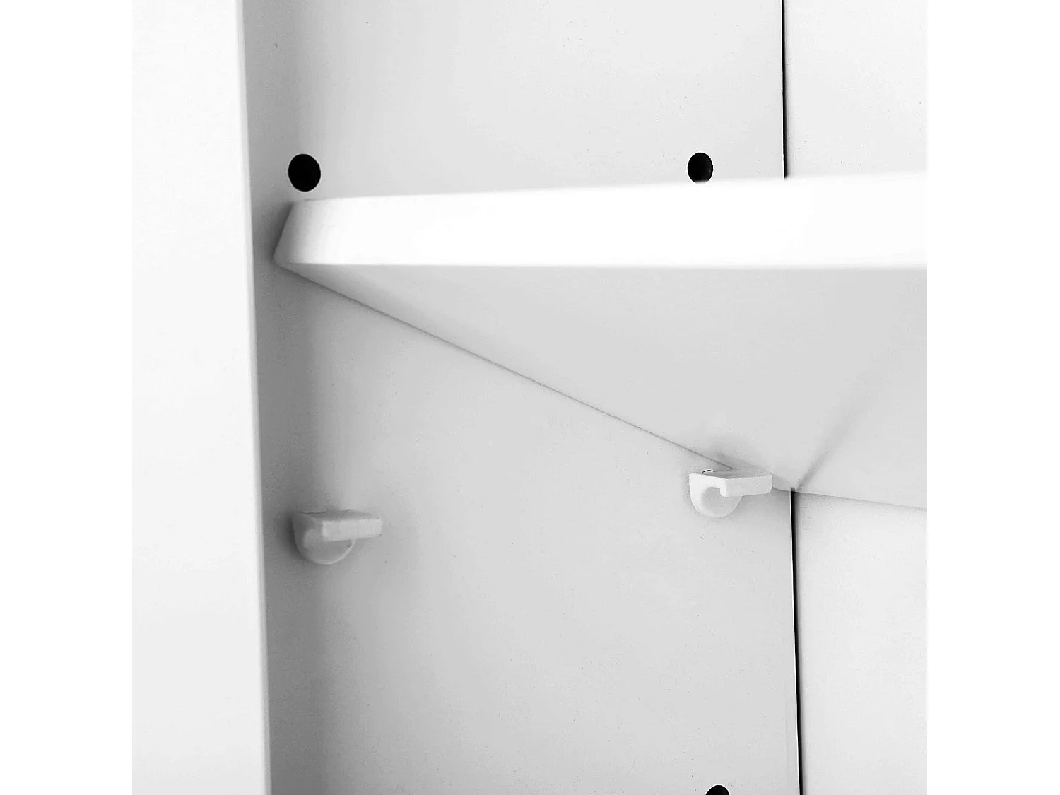 Meuble de salle de bain suspendu Valora avec trois portes miroir | MDF blanc