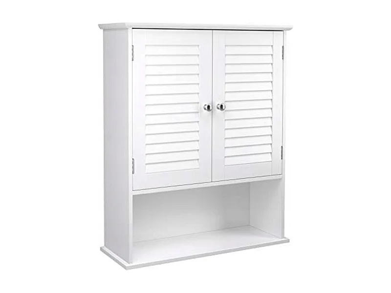 Meuble de salle de bain suspendu Valora blanc – Rangement en MDF | Organiseur