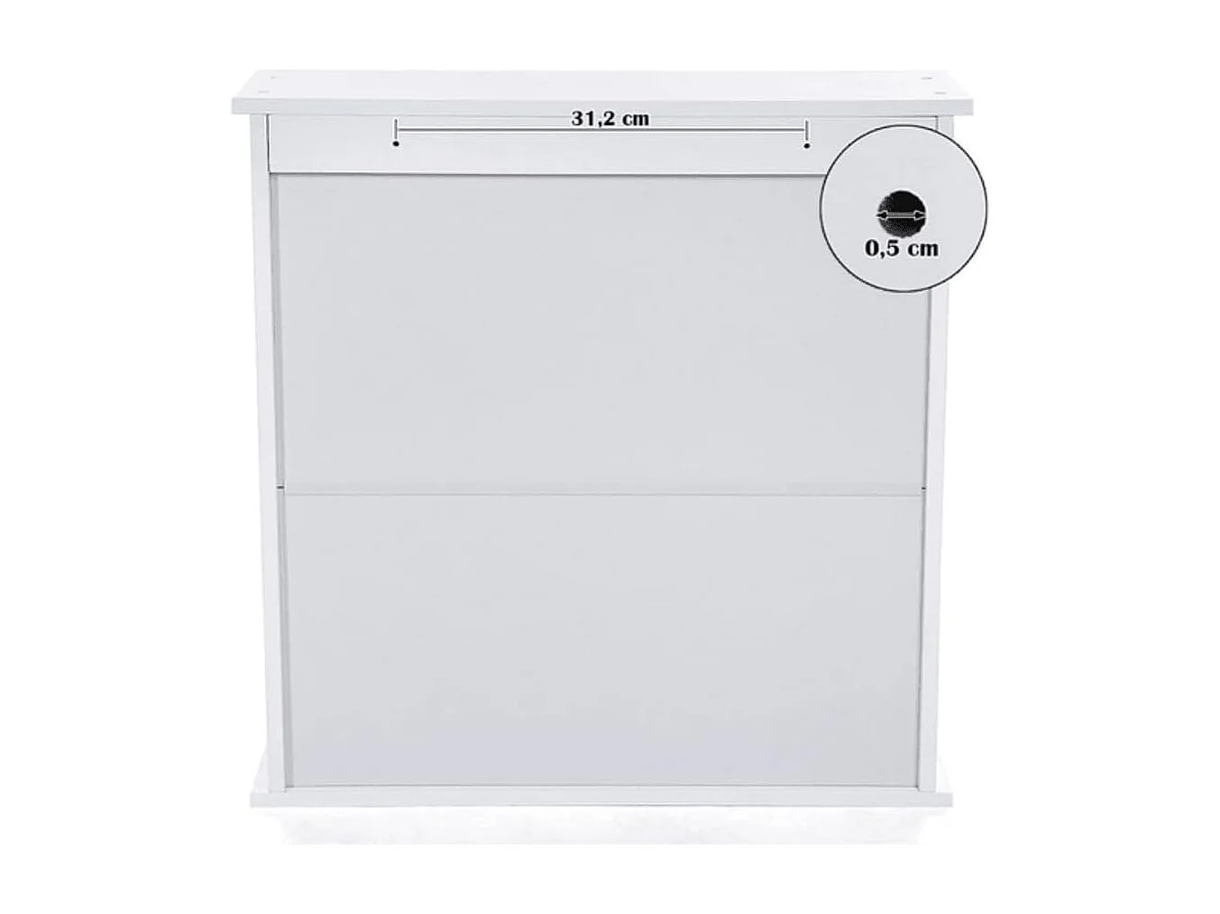 Meuble de salle de bain mural Valora avec miroir blanc | gain de place