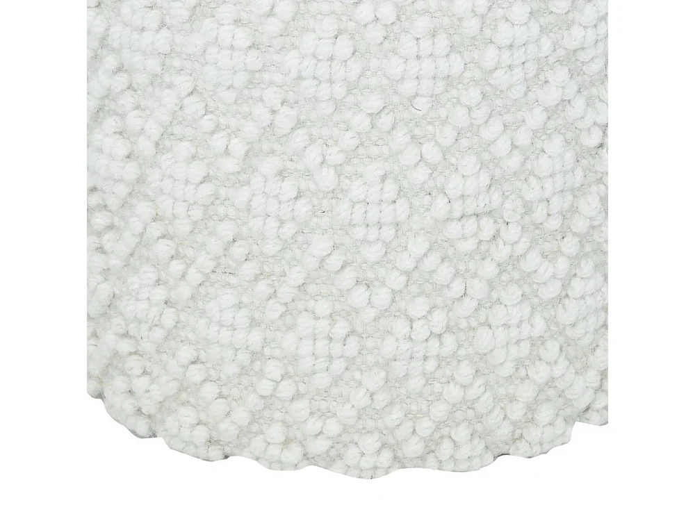 Hocker Pouf in Weiß 45 cm hoch