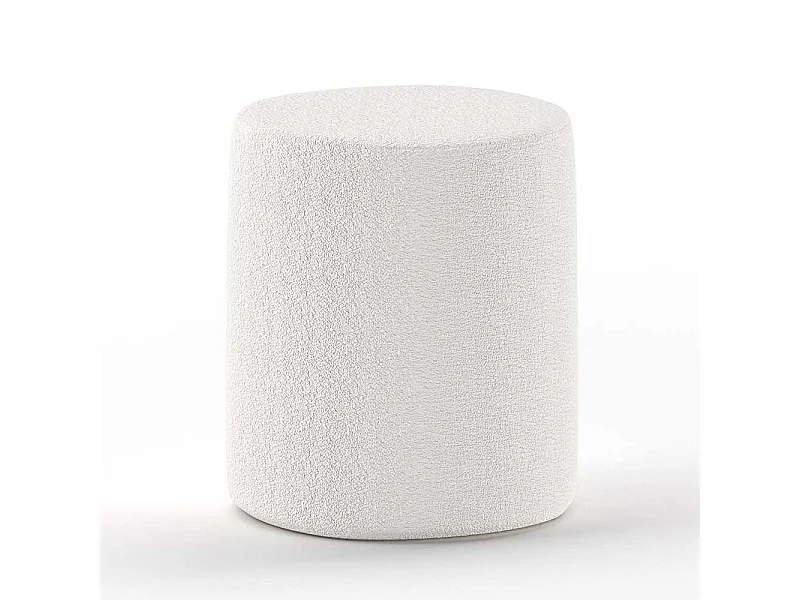 Hocker weiss im Skandi Design 42 cm Sitzhöhe