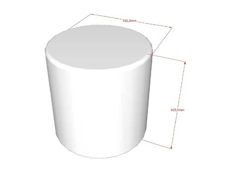 Hocker weiss im Skandi Design 42 cm Sitzhöhe