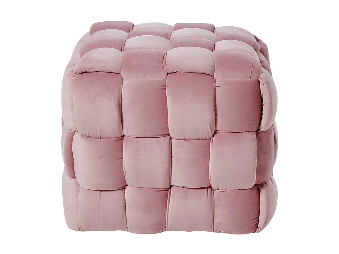 Hocker Sitzhocker in Rosa aus Samt
