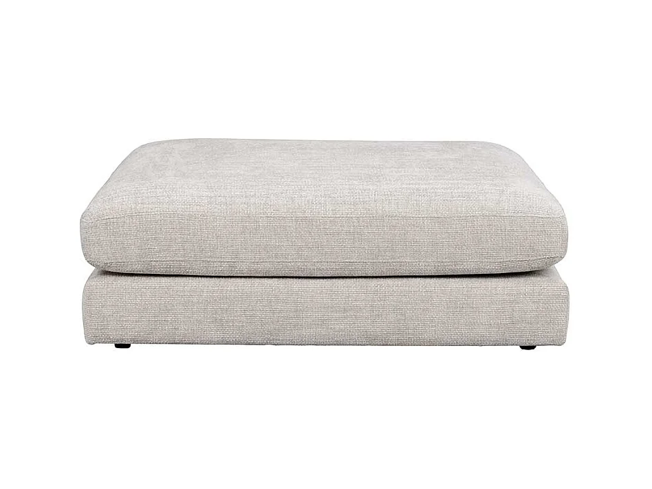 Couchhocker hellgrau modern aus Webstoff 112 cm breit - 103 cm tief