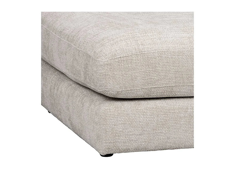 Couchhocker hellgrau modern aus Webstoff 112 cm breit - 103 cm tief