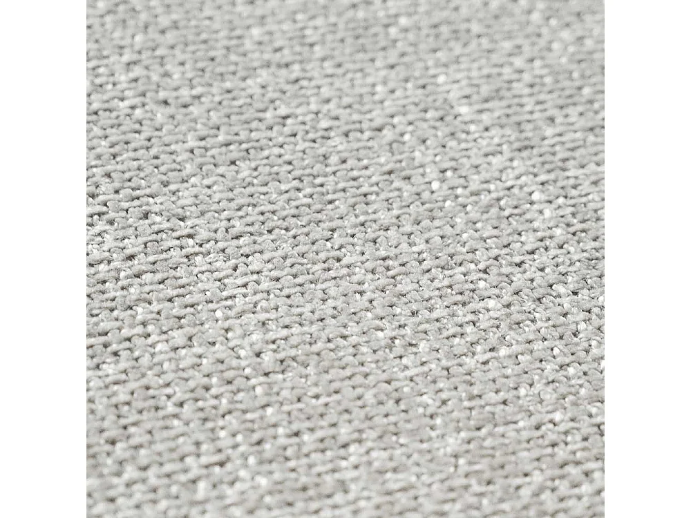 Couchhocker hellgrau modern aus Webstoff 112 cm breit - 103 cm tief