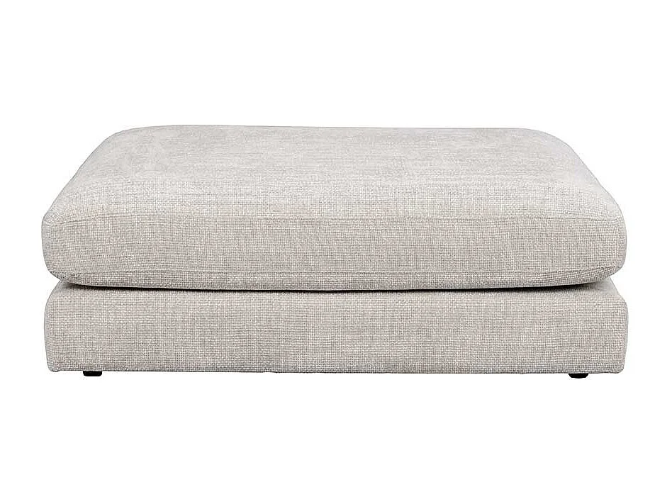 Couchhocker hellgrau modern aus Webstoff 112 cm breit - 103 cm tief