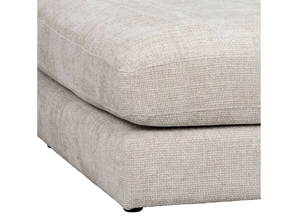 Couchhocker hellgrau modern aus Webstoff 112 cm breit - 103 cm tief