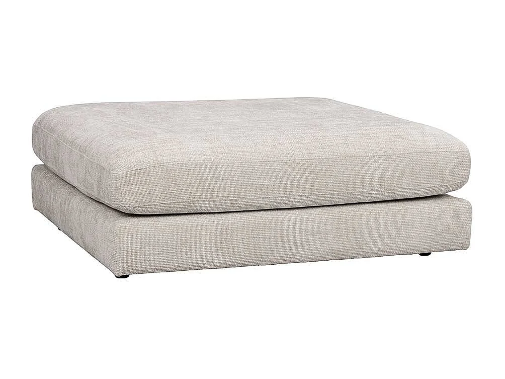 Couchhocker hellgrau modern aus Webstoff 112 cm breit - 103 cm tief