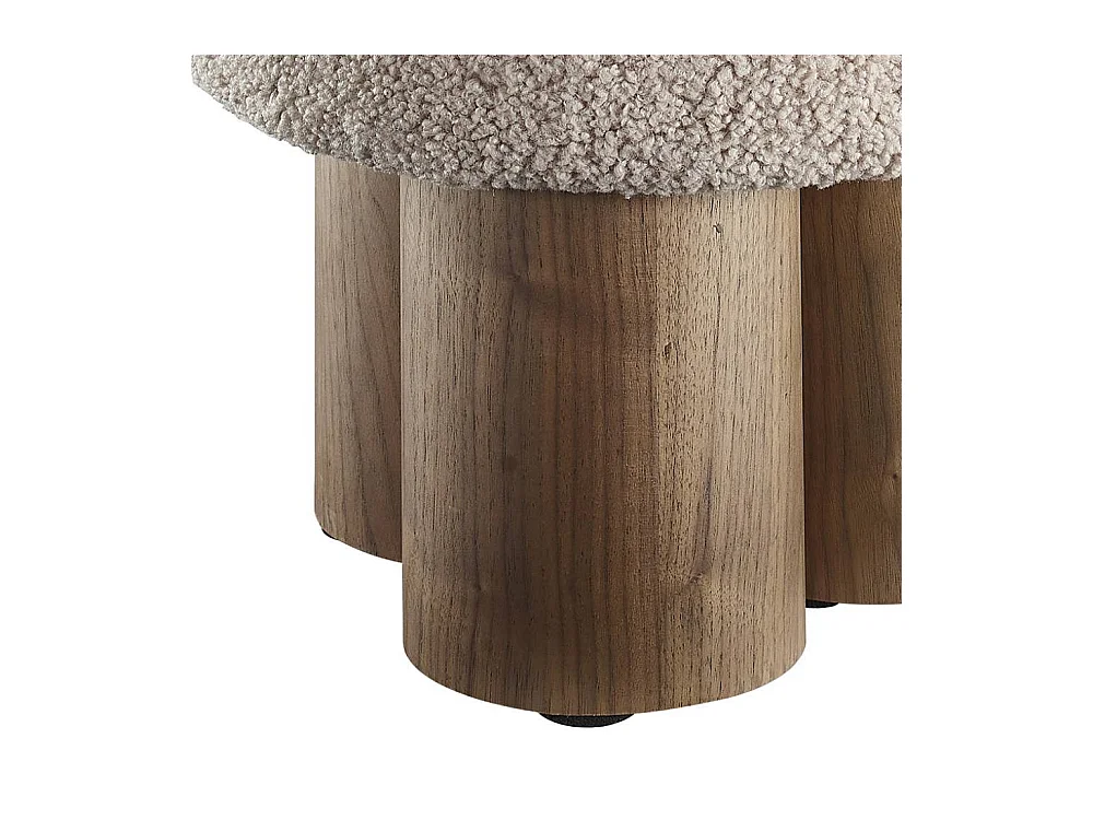 Polsterhocker Hocker 49 cm hoch aus Webplüsch