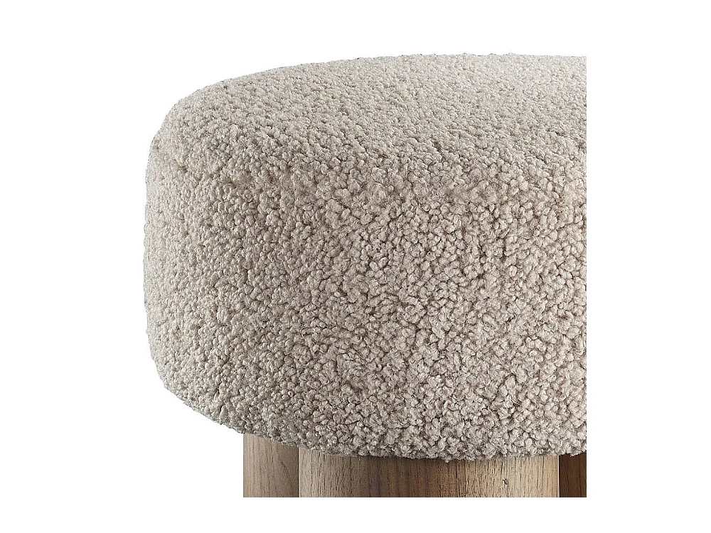 Polsterhocker Hocker 49 cm hoch aus Webplüsch