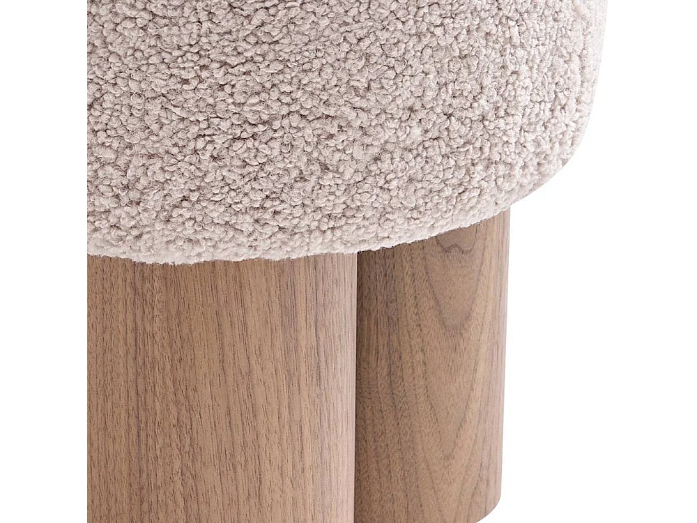 Polsterhocker Hocker 49 cm hoch aus Webplüsch