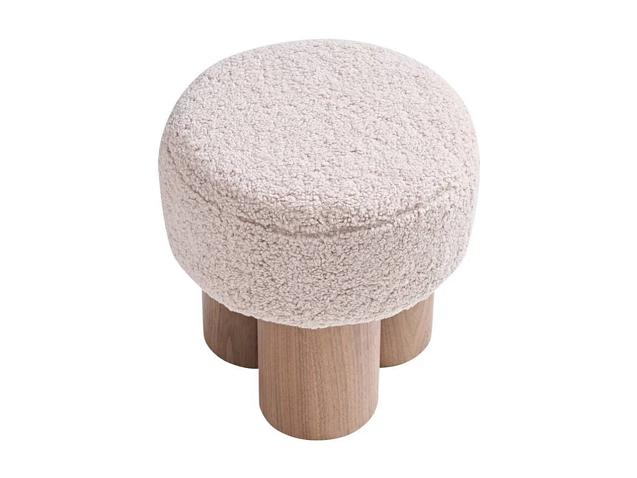 Polsterhocker Hocker 49 cm hoch aus Webplüsch