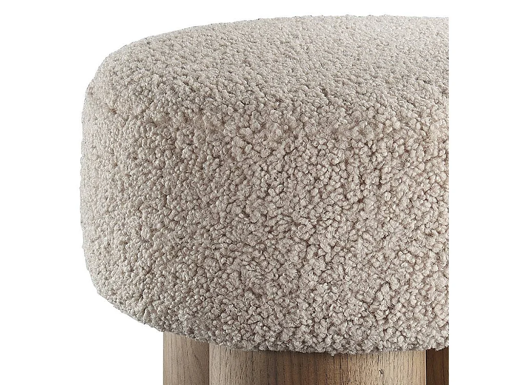 Polsterhocker Hocker 49 cm hoch aus Webplüsch