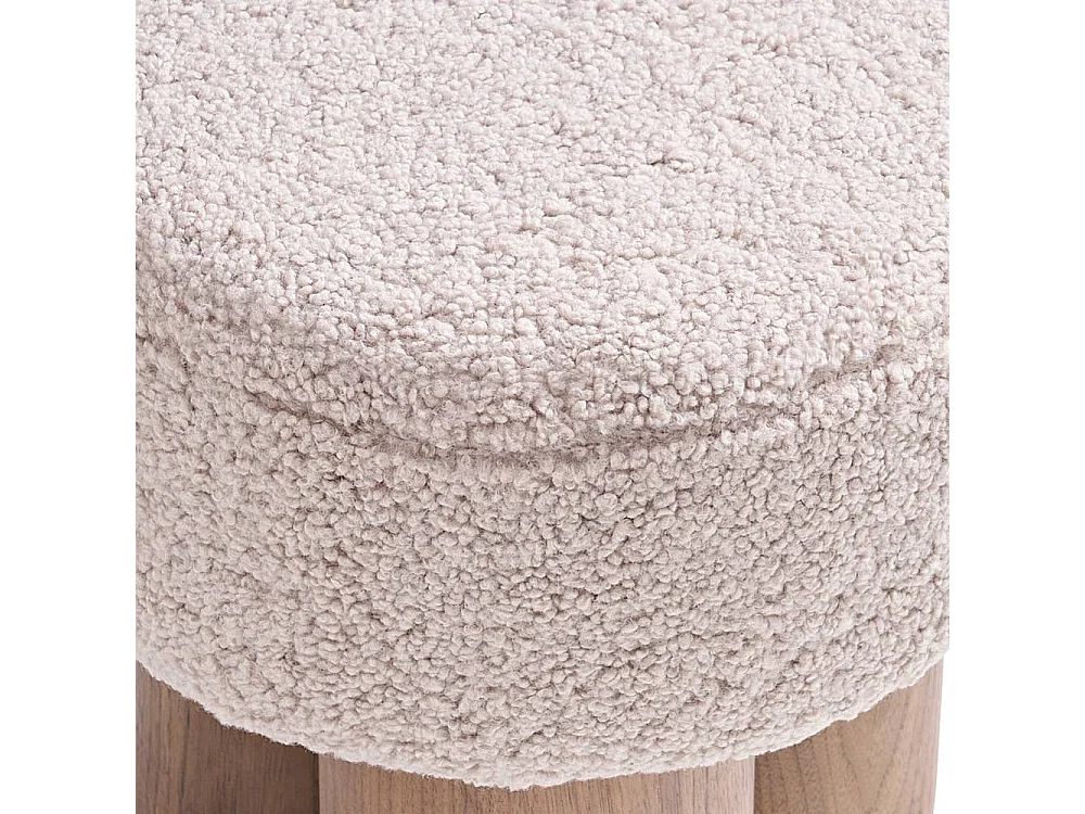 Polsterhocker Hocker 49 cm hoch aus Webplüsch