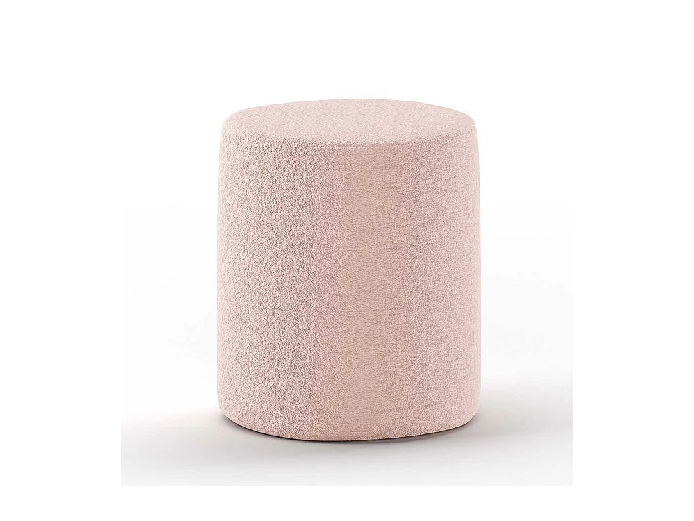 Beistellhocker rosa aus Boucle Skandi Design