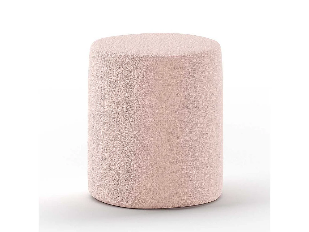 Beistellhocker rosa aus Boucle Skandi Design