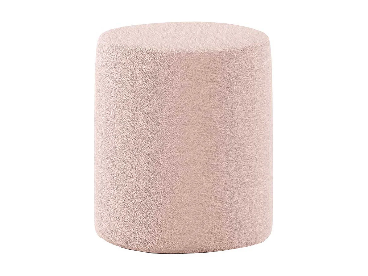Beistellhocker rosa aus Boucle Skandi Design