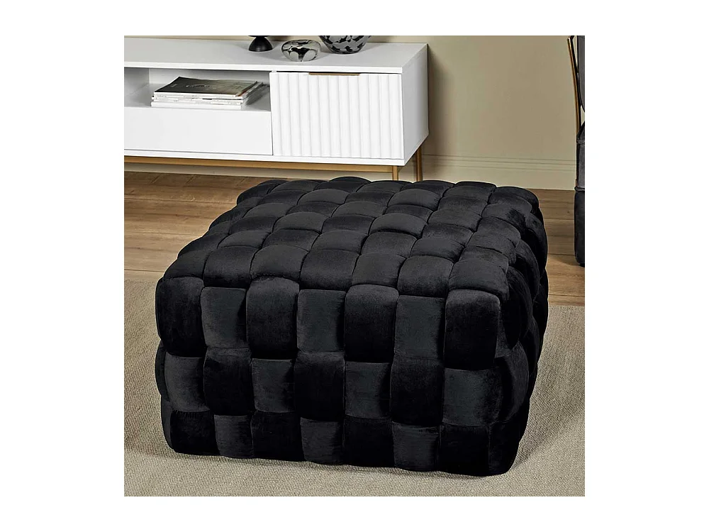 Hocker Sitzhocker aus Samt in quadratischer Form