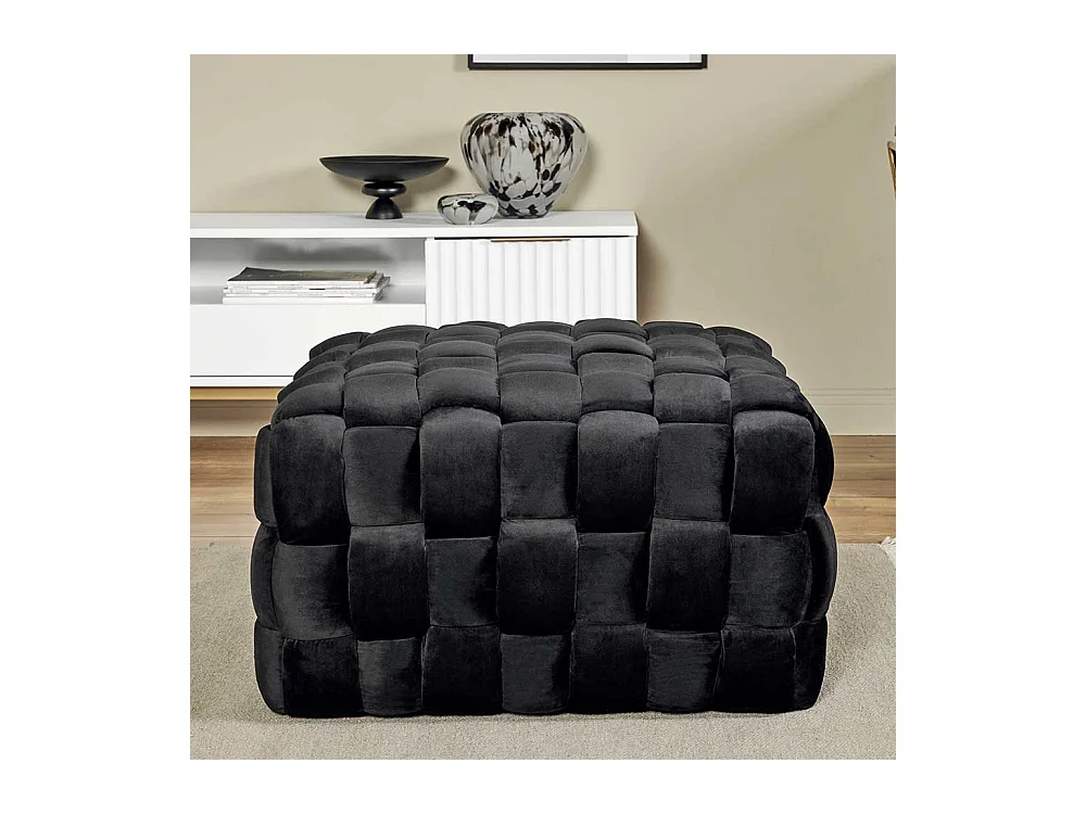 Hocker Sitzhocker aus Samt in quadratischer Form