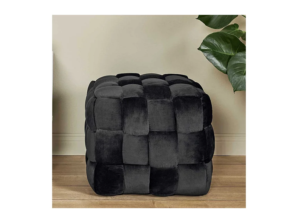 Hocker Sitzhocker aus Samt in quadratischer Form