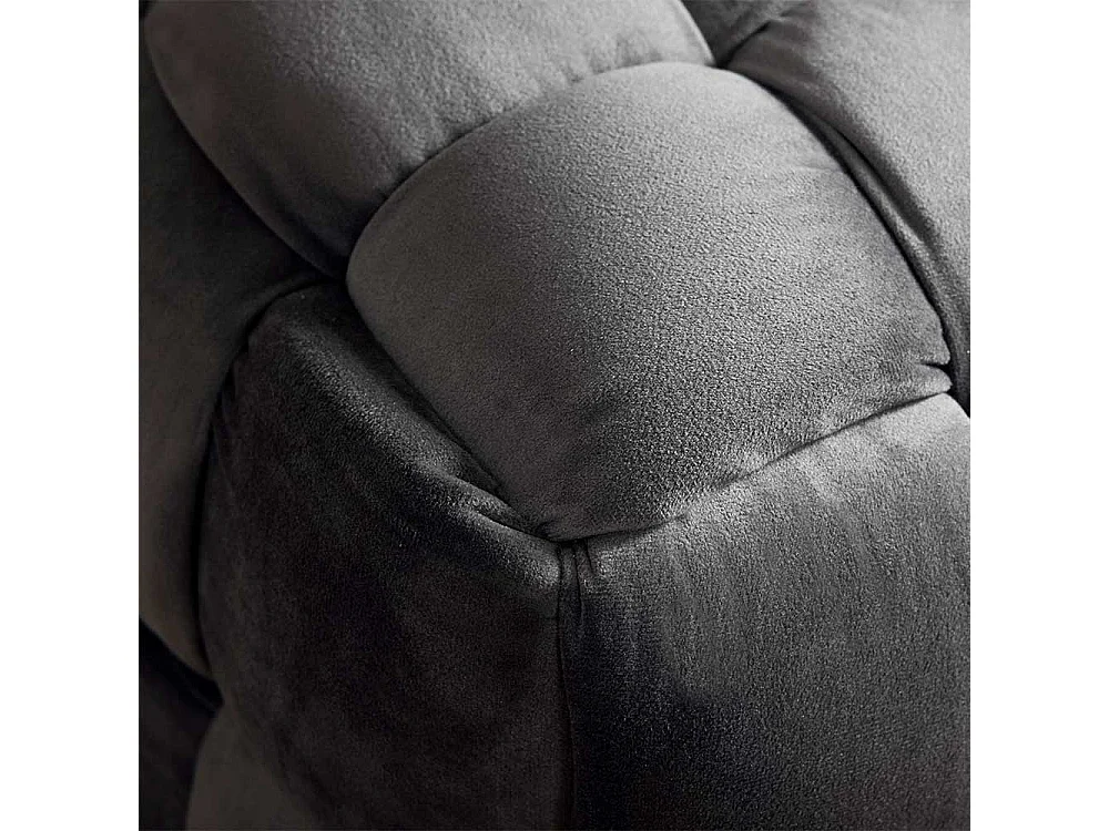 Sitzwürfel Couchhocker in Grau aus Samt