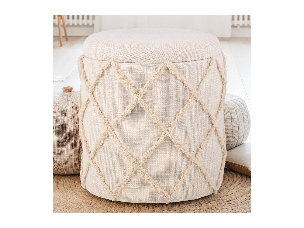 Polsterhocker Fu�hocker mit Truhe im Boho Style