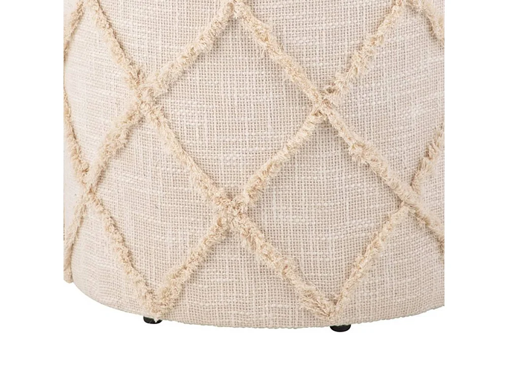 Polsterhocker Fußhocker mit Truhe im Boho Style