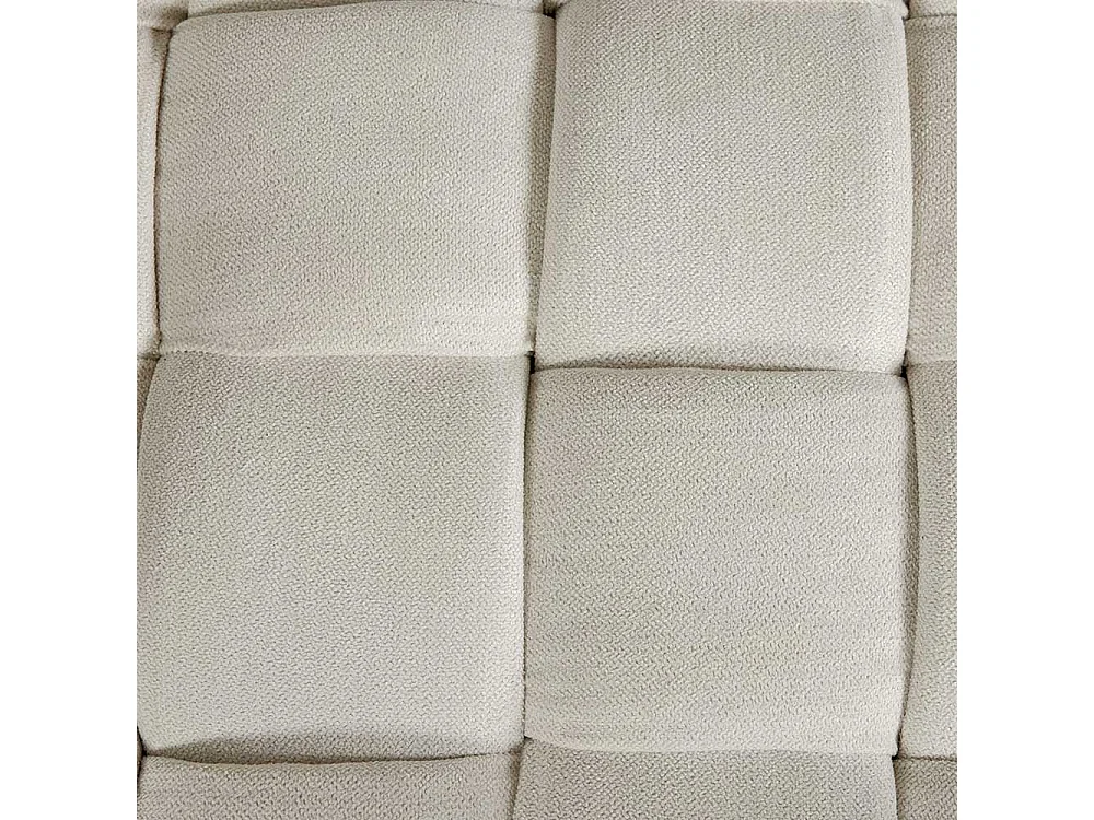 Sitzhocker Hocker in Cremeweiß und quadratischer Form