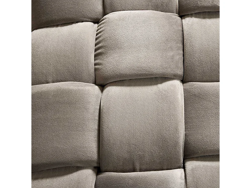 Polsterhocker Sitzwürfel in Taupe und Flechtoptik