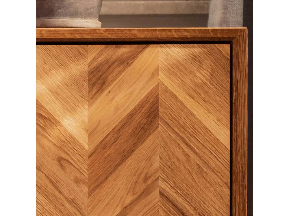 Kleine Kommode Vollholz in Wildeichefarben Skandi Design