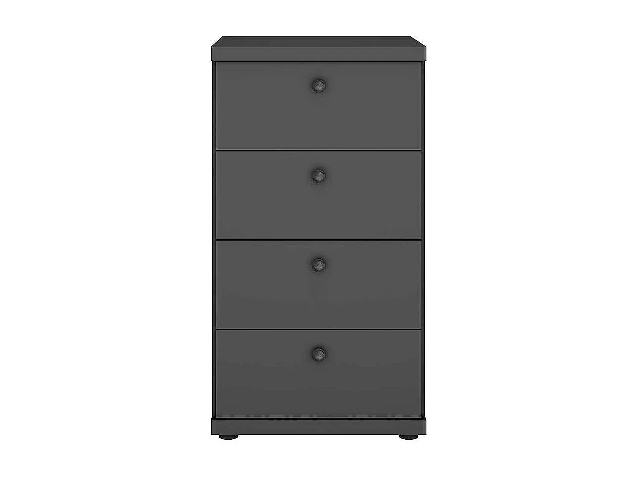 Hohe Kommode mit Schubladen in Dunkelgrau Made in Germany