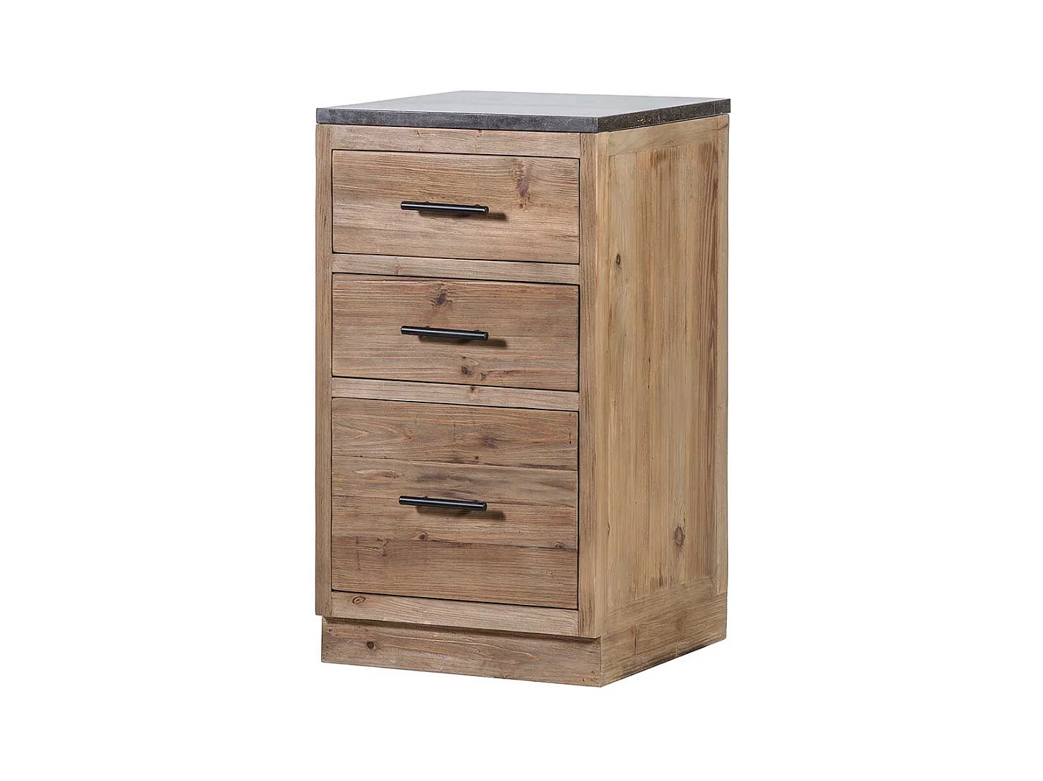 Massive Küchen Kommode mit drei Schubladen Vintage Look